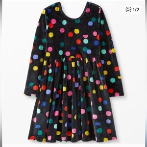 Hannah Andersson Girl’s Velour Skater Dress